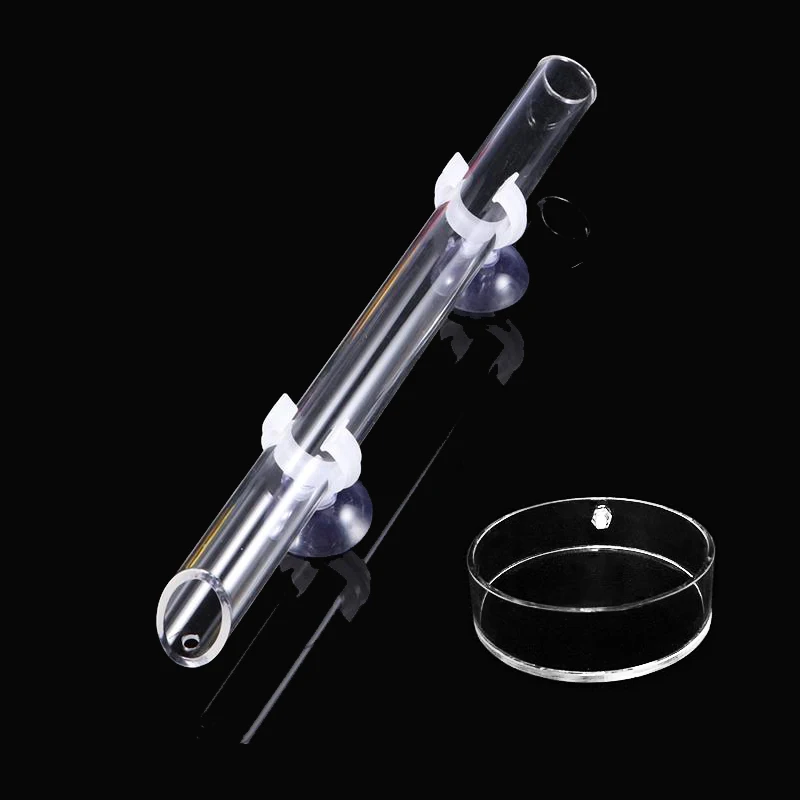 Acrylic Aquarium Feeder Tube Dish Transparent Fish Tank Shrimp Snail Shrimp Food Feeding Bowl Aquarium Feeding Accessories