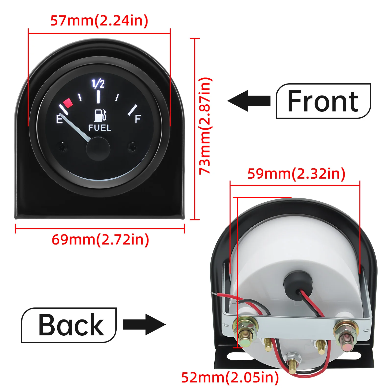 240-33Ohm Fuel Level Gauge With Oil Float Sensor Universal 2