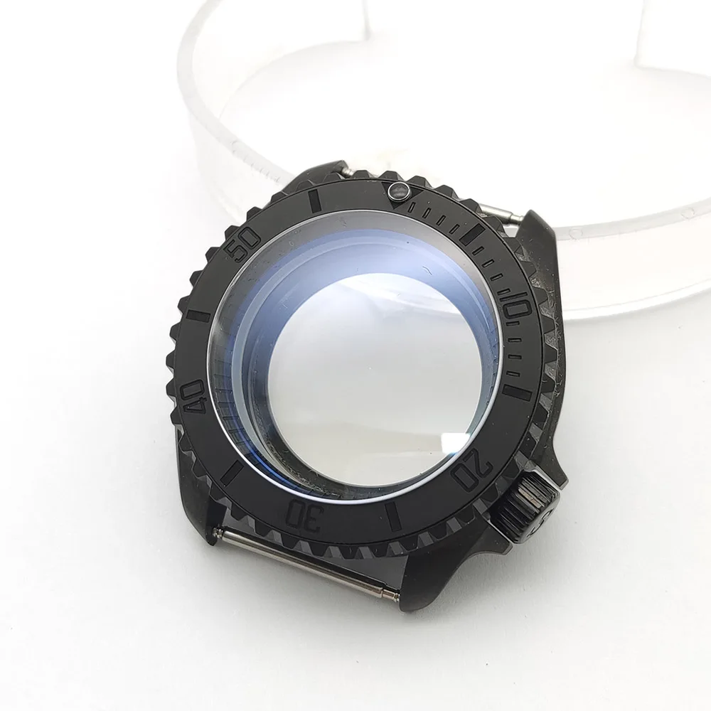 Casing tahan air baja tahan karat 41MM untuk mesin jam NH35 36 70, penutup kaca safir