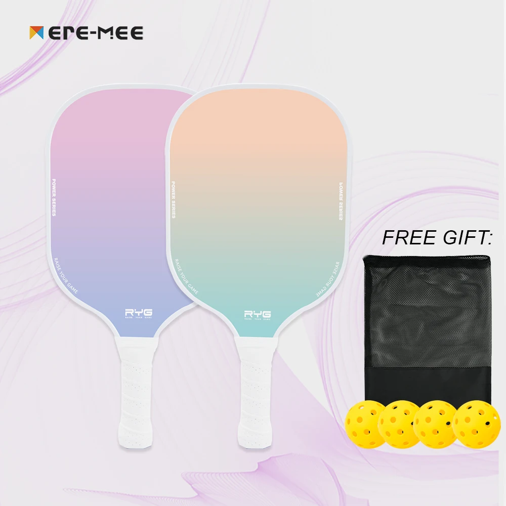 

Ракетка для пиклбола Mere-Mee с сердцевиной из стекловолокна и сотовой структурой, в комплекте с бесплатными мячами и сумкой для хранения, для увлекательной игры