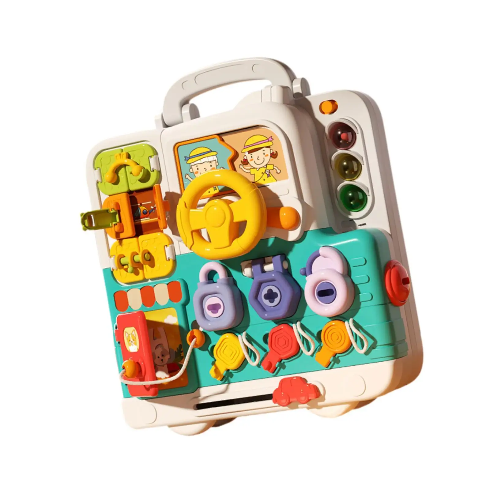 

Busy Board Baby Toy Board Travel Toy for Toddlers Boys Girls 1+ Year Old