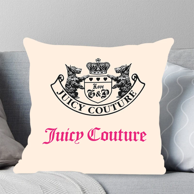 Square pillow bedroom sofa leisure comfortable two-sided pillow living room Juicy Couture pillowcase Fashion brand Home Decor