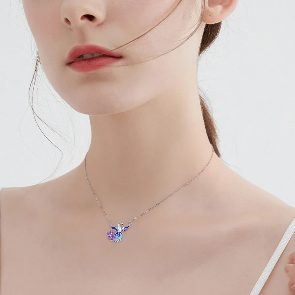 Original 925 Sterling Silver Phoenix Necklace Fit Bracelet Diy For Women Fashion Jewelry Hot Fine Pendant Love Gift