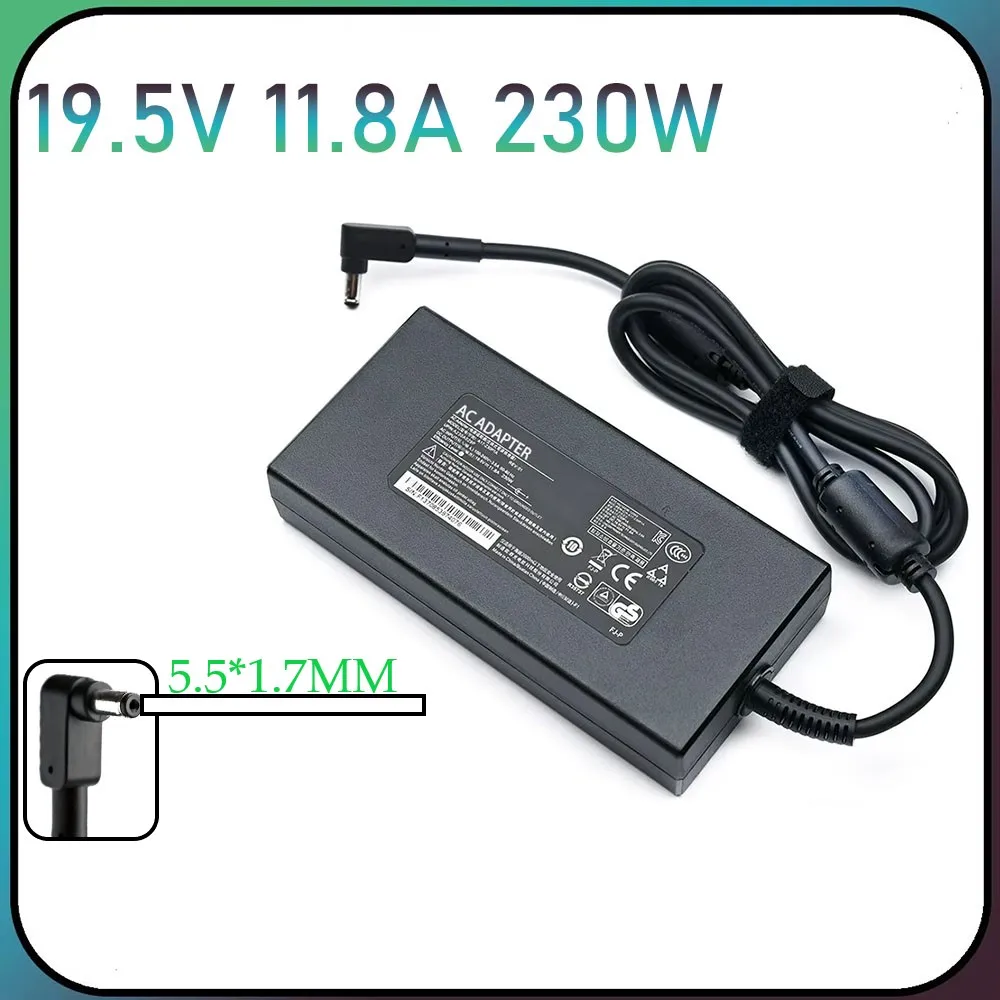 19.5V 11.8A 5.5*1.7MM 230W Laptop AC Adapter Charger For Acer N17C1 N1812 N18W3 N20C1 NITRO 5 AN517-41 PREDATOR ADP-230CB B N17C