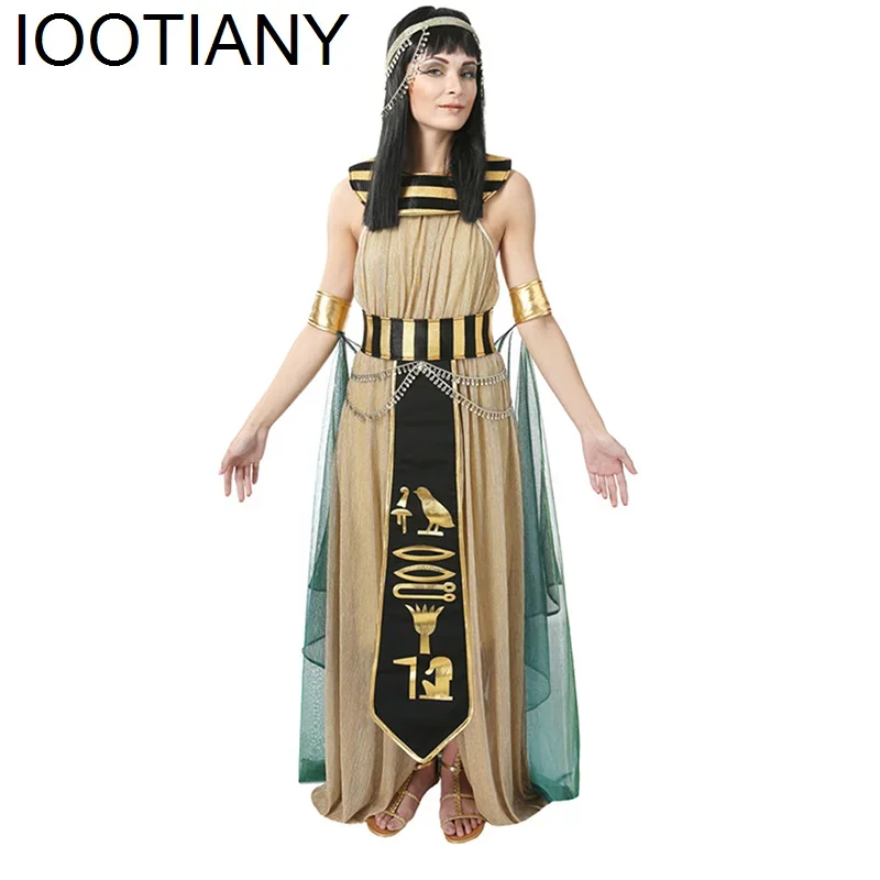 

Cosplay Adult Couple Medieval Greek Mythology Costume Egyptian Pharaoh Cleopatra Outfit Carnival Party Fancy Dress