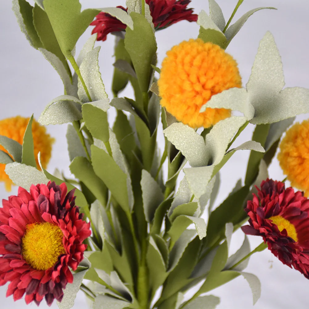

Bridal Daisy Silk Flowers Artificial Bouquet Simulation Wedding Flower Home Office Decoration Colorful Small Wild Flowers