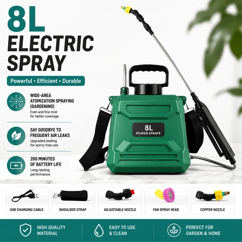New Electric Sprayer Portable Agricultural Sprayer for Home High-Pressure Pesticide Sprayer Garden Watering Flower Mist Machines