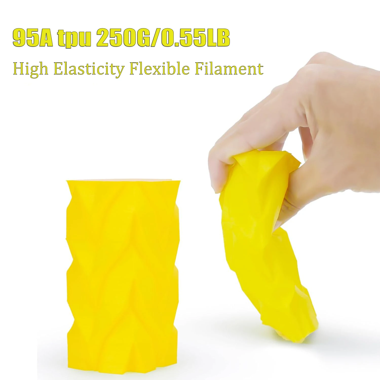 خيوط TPU مرنة 95A، خيوط طابعة ثلاثية الأبعاد 1.75 مم، مناسبة لمعظم طابعات FDM ثلاثية الأبعاد 250 جرام/500 جرام/1000 جرام