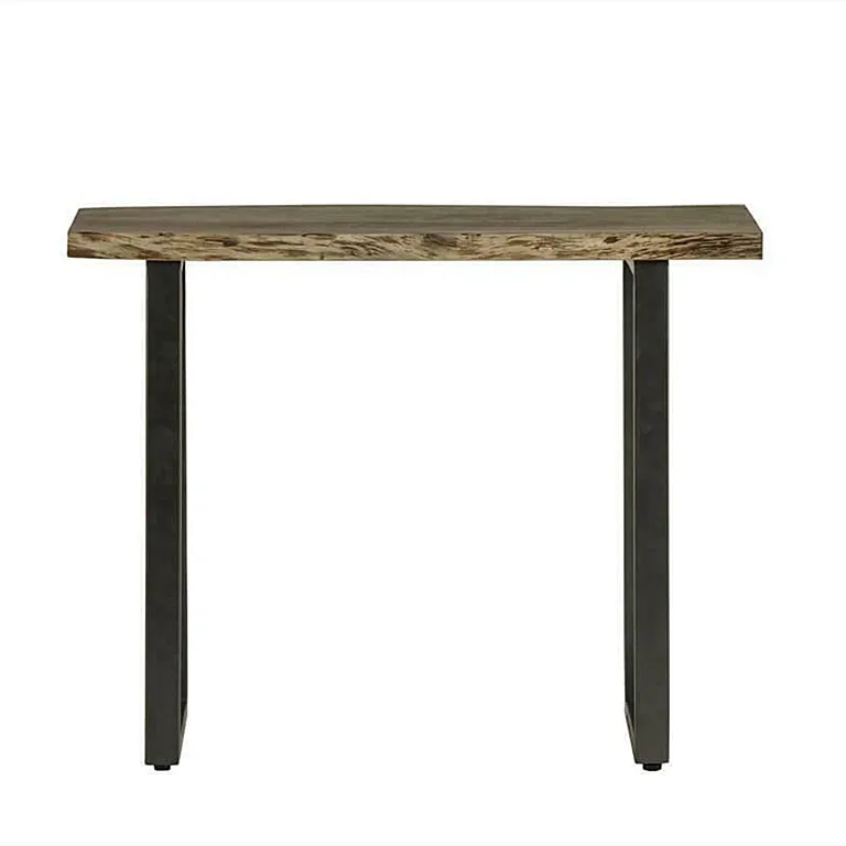 Vintage minimalist solid wood iron edge table, economical narrow strip, wall edge cabinet, narrow table