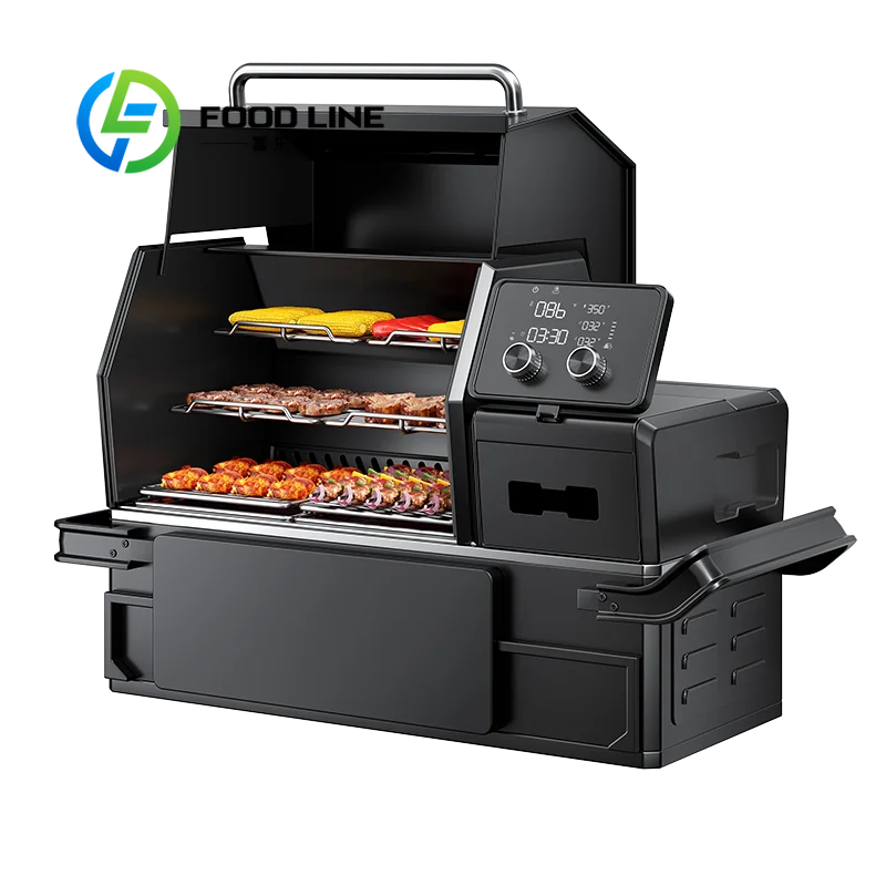 

Многофункциональная коммерческая печь для гриля на углях, настраиваемая под нужды мясных лавок, пекарен и бургерных | Ручное управление, гарантия 1 год