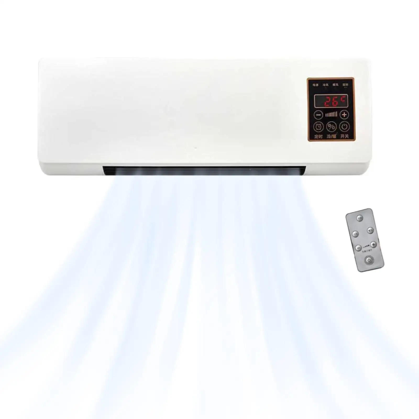Mini Split Air Conditioning Wall Unit Small Portable Quiet Timer ABS Material Heat Cool Device for Home Room Apartment Indoor