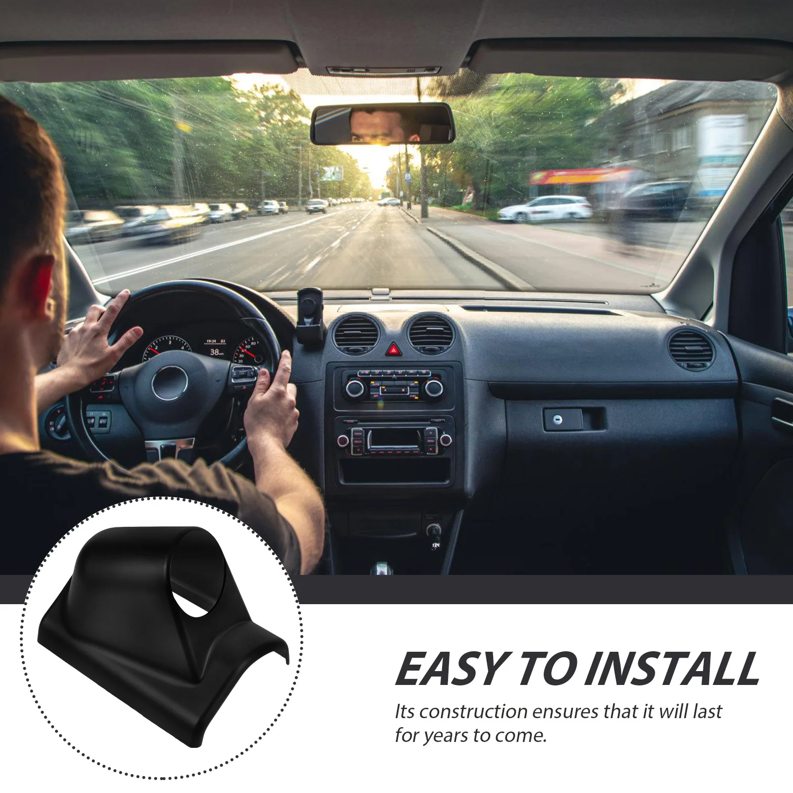 

Instrument Housing for Car Solid Speedometer Bracket Easy to Use Not Rust Speedometer Mount Instrument Bracket