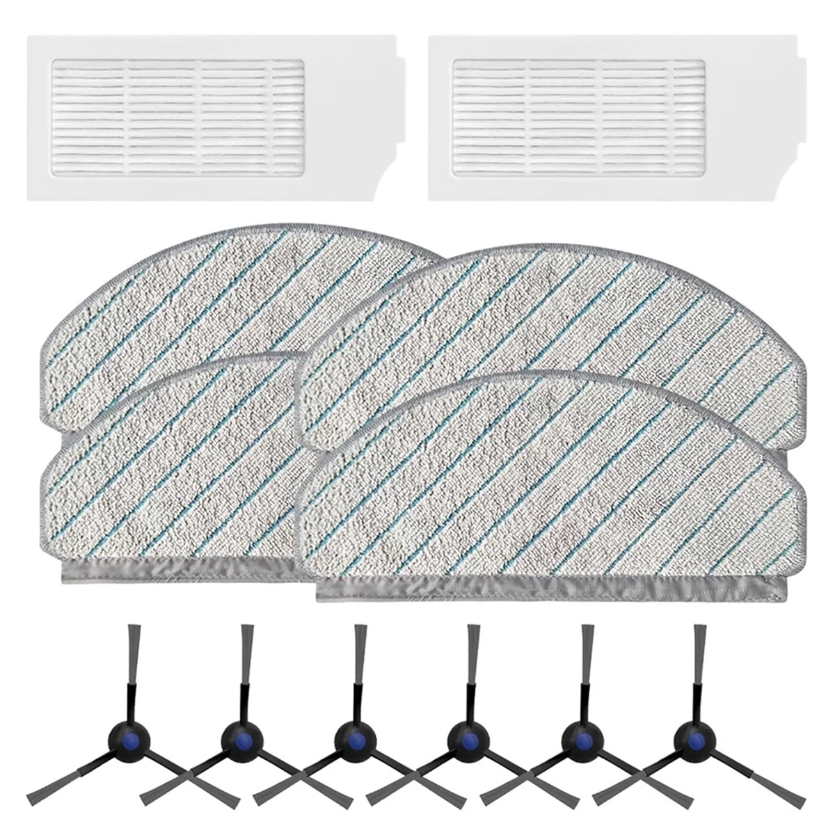 HOT Ersatzteilset für ECOVACS DEEBOT N20/N20 PLUS/N20 PRO PLUS Staubsauger – Seitenbürsten, HEPA-Filter, Tücher