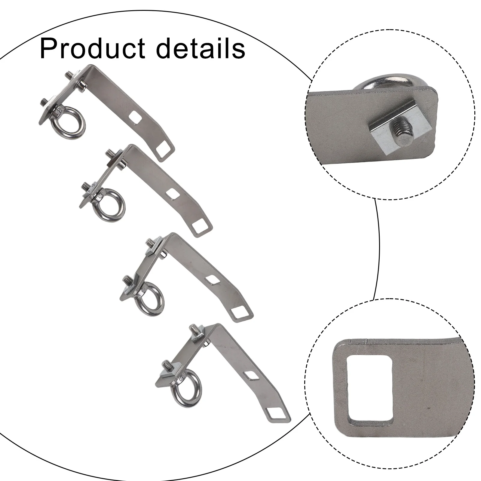 Silver 304 Stainless Steel Load Stops Replacement For T Slot Roof Rack Bar Truck Bike Carrier Fittings