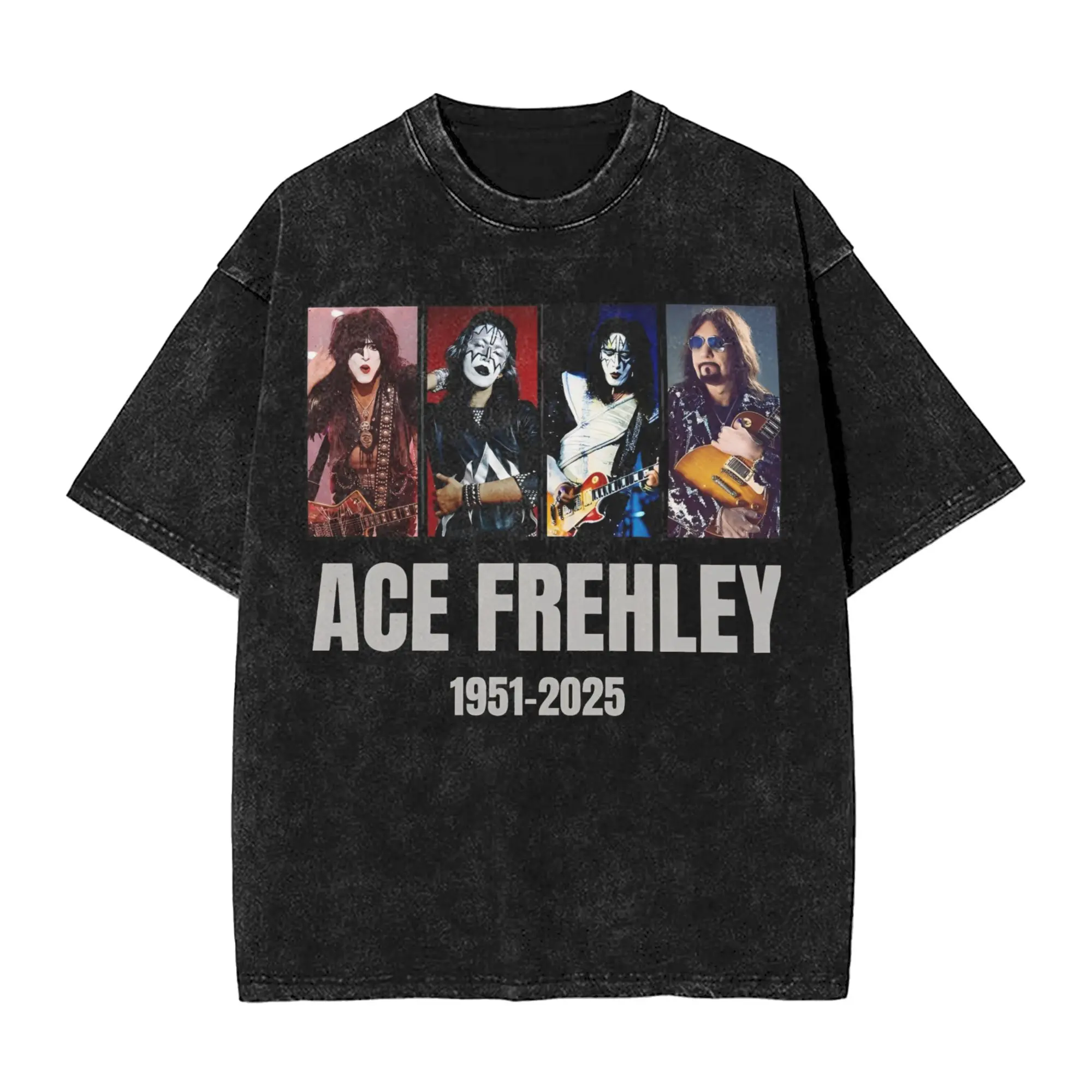 

RIP Ace Frehley Spaceman T Shirt Vintage Washed Style For Men Women 100% Cotton Tee Shirts Clothes