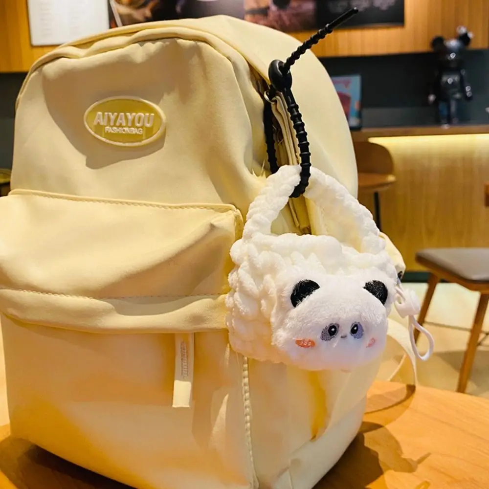 

Kawaii Crochet Capybara Coin Purse Soft with Key Chain Panda Earphone Bag Korean Style Storage Bag Cartoon Plush Wallet Daily