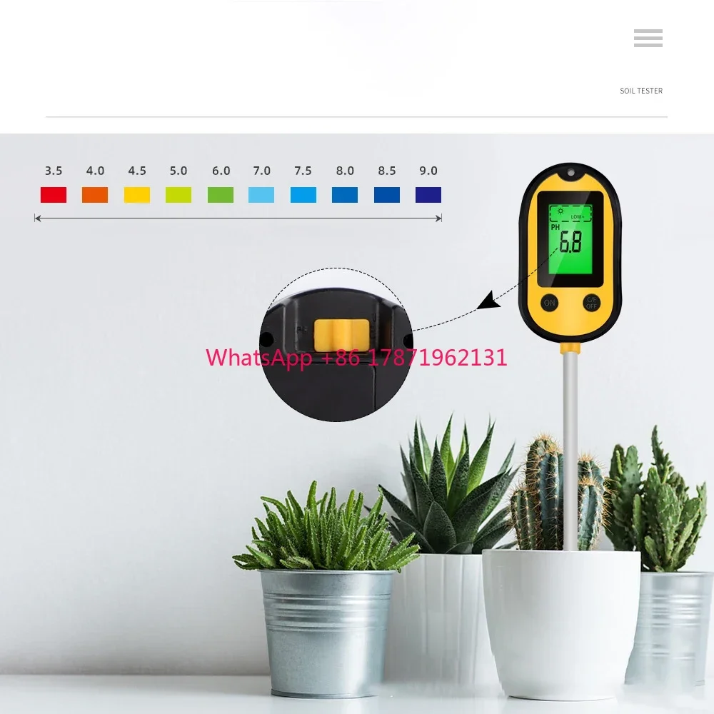 

Thermometer Moisture Acidity PH Analyzer Fertility Meters Inspection Detector DD1158 5 in 1 Soil Humidity Tester Meter