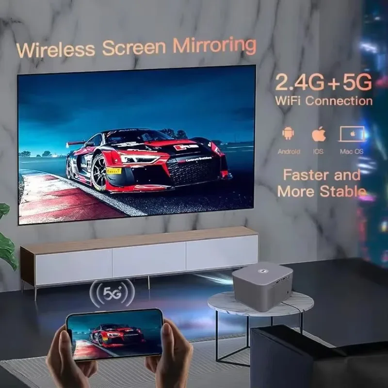 Q9 Android Projector 4K WiFi 5G 2+32G 15000 Lumens Full HD LCD Home Theater Auto Focus Keystone 1080P Portable Projector