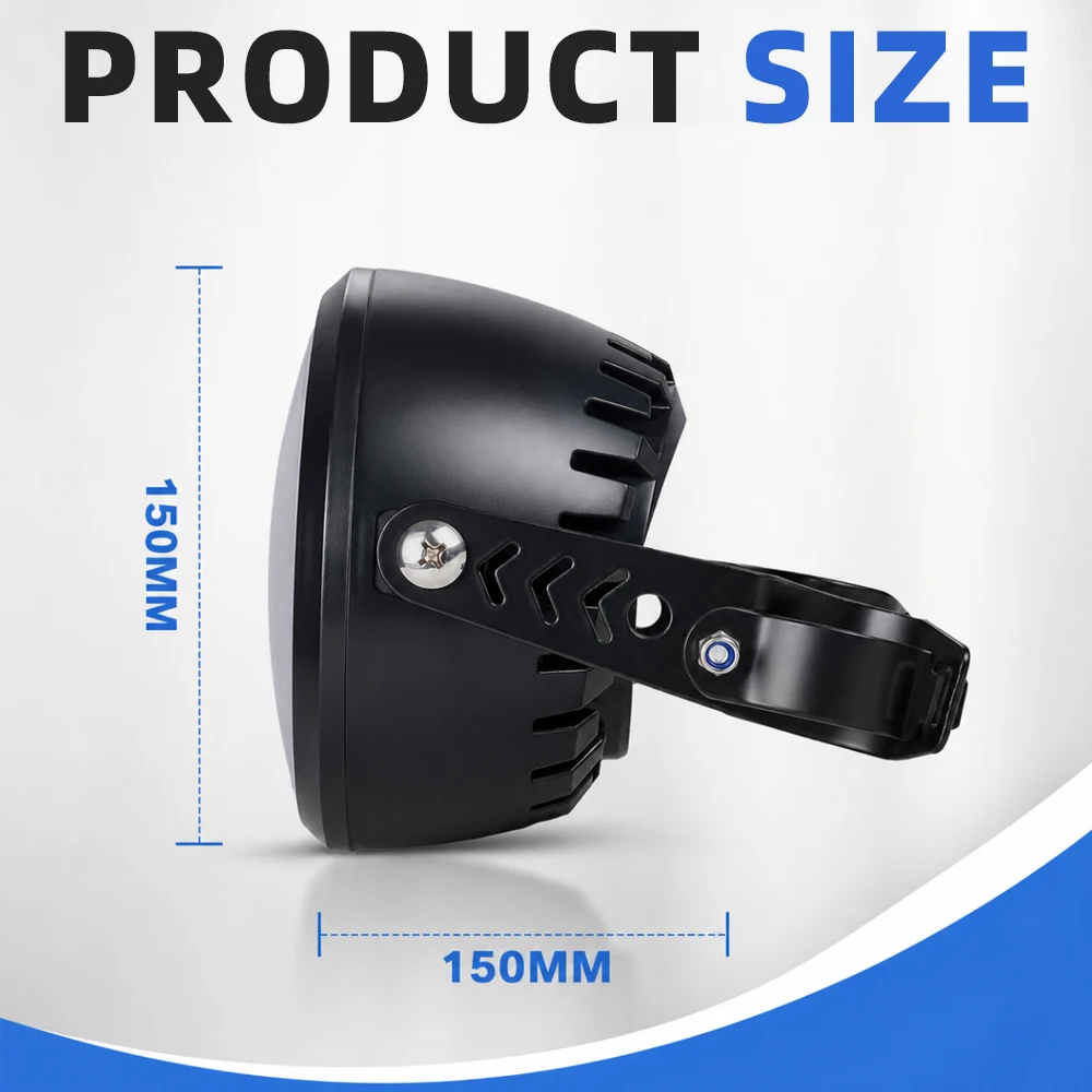 For Ridstar Q20 LED Headlight Comes with a Built-in Horn Bright Illumination Electric Dirt Bike E-bikes Motorcycle Parts