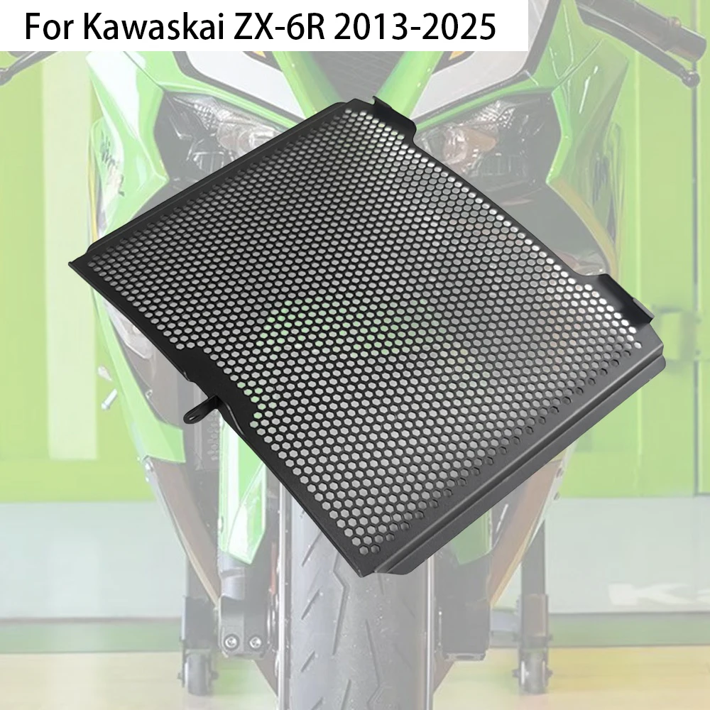

For Kawaskai ZX6R 2013-2025 ZX-6R Motorcycle Radiator Guard Grill Cover Water Tank Cooler Bezel Protector