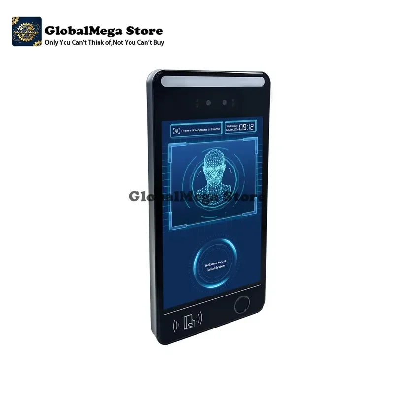 2026 Latest 8 Inch AI Biometric Access Control Door Device with Touch Screen Face Recognition Fingerprint Card Code Reader