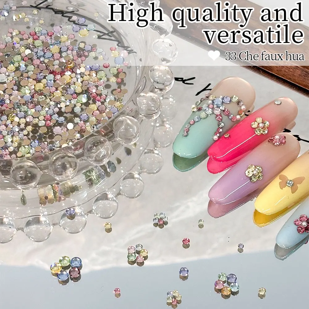 100Pcs Assorted Colors Rhinestones For DIY Nail Art & Salon Services - Sparkling Gem Decorations - No Fragrance