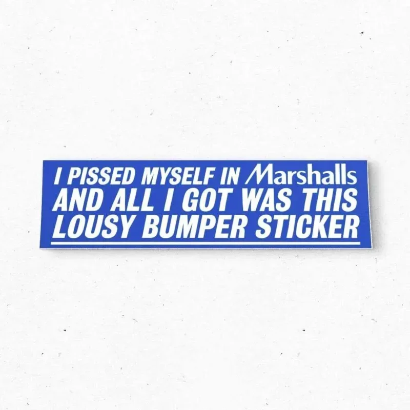 

Наклейка на бампер Pissed Myself In MARSHALLS — забавный виниловый стиль 80-х 90-х годов — наклейки на бампер — наклейки на автомобиль