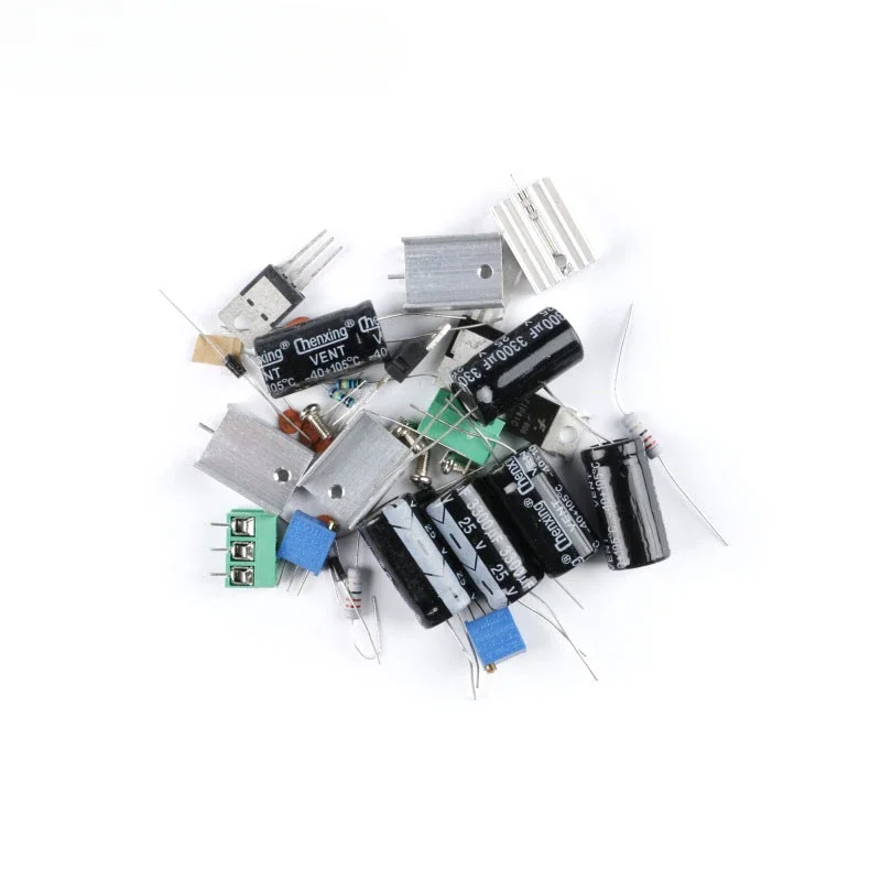 LM317/LM337 Kit Power Module Adjustable Voltage Regulator Switch Resettable Fuse Electrolytic Capacitor Board DC1.25-37V