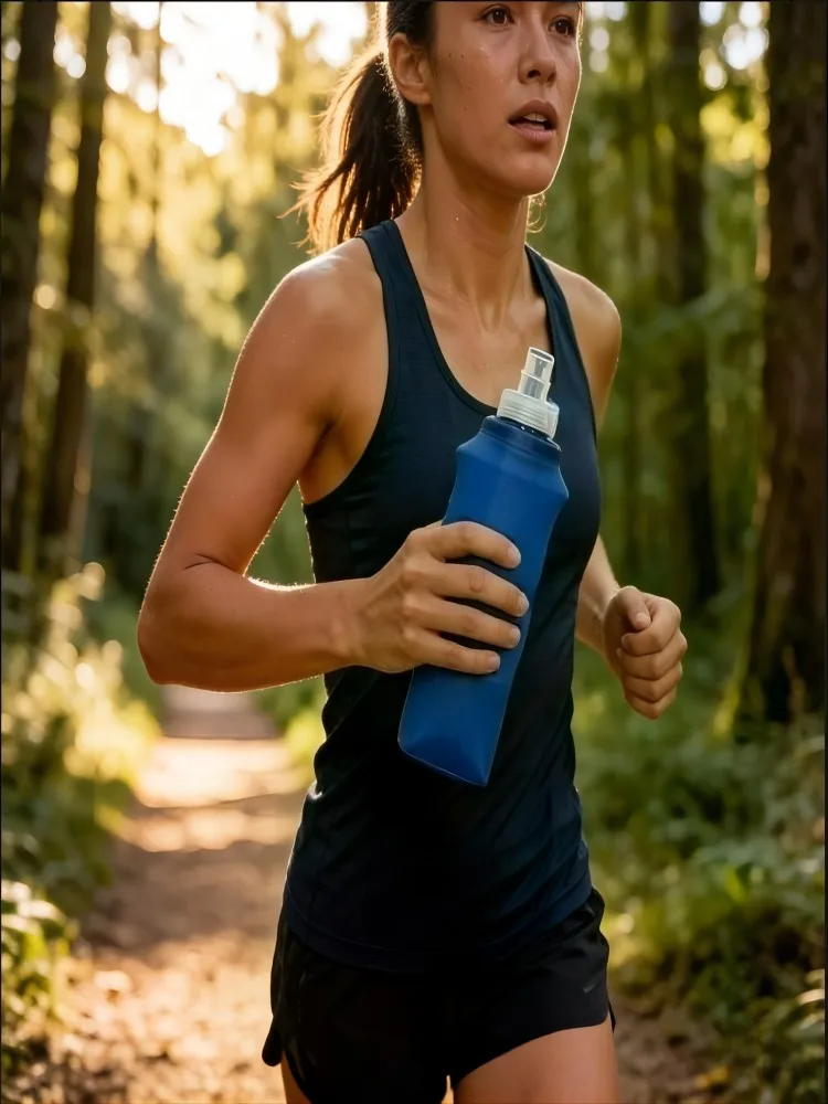 AliExpress NONE 150ml/250ml/500ml Collapsible Silicone Water Bottle with Bite Valve, Outdoor Portable for Running Camping Hiking Travel