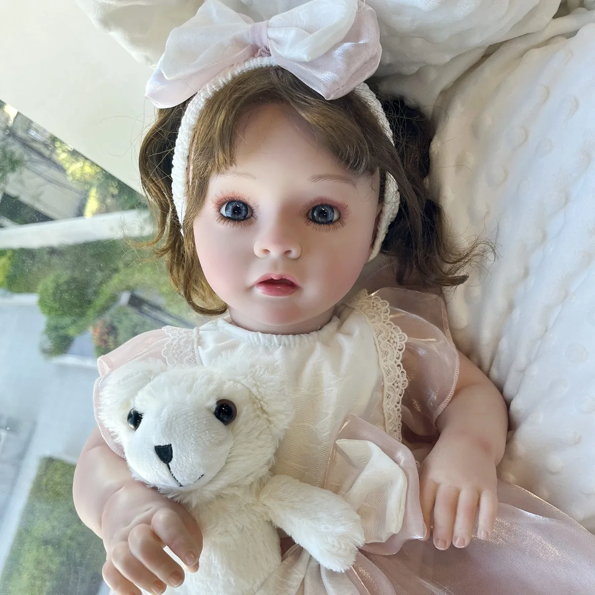22-Inch Soft Touch 3D Skin Art Bebe Doll Popular Lifelike Reborn Dolls Toddler Princess Baby Dolls for Girls