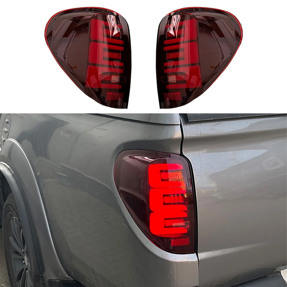 2pcs Exterior Taillight LED Rear Tail Light For Mitsubishi L200 Triton Colt 2004 2005-2014 Rear Brake Fog Lamp Turn Signal Light