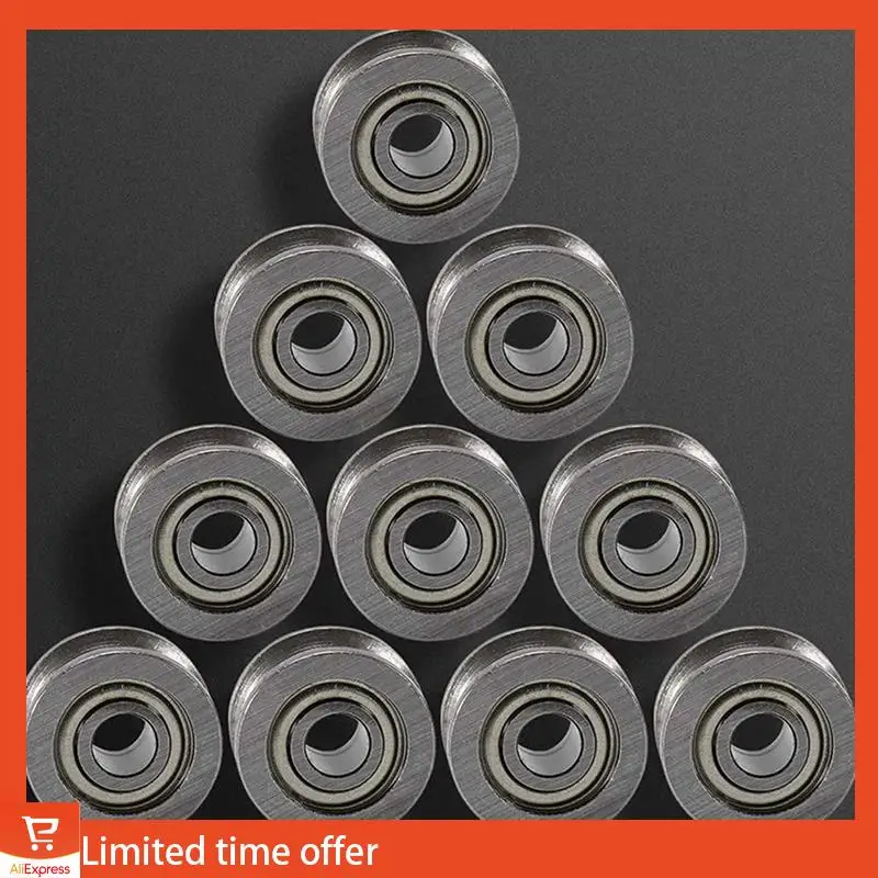 

Fresh 100Pcs U Groove Bearing U624ZZ Carbon Steel Durable V Groove Ball Bearing Pulley For Rail Track Linear Motion Systems