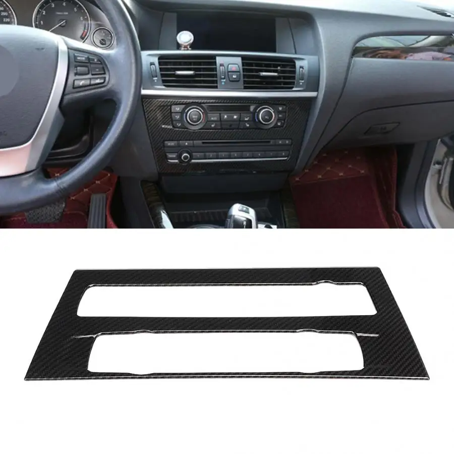 

Carbon Fiber Style Air Conditioning Volume Adjustment Frame Trim Fits for BMW X3 F25 X4 F26 2011 2012 2013 2014 2015 2016 2017