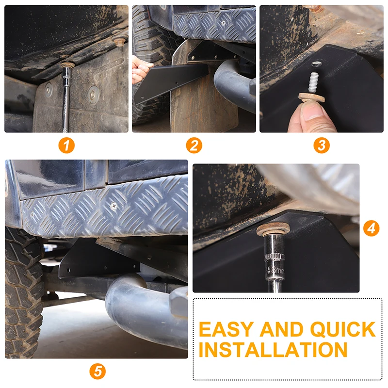 لاند روفر ديفندر 90 110 130 2004-2018 سيارة العجلات الأمامية والخلفية درابزين قاعدة الكربون الصلب اكسسوارات السيارات MTC8358 MTC3000 #5