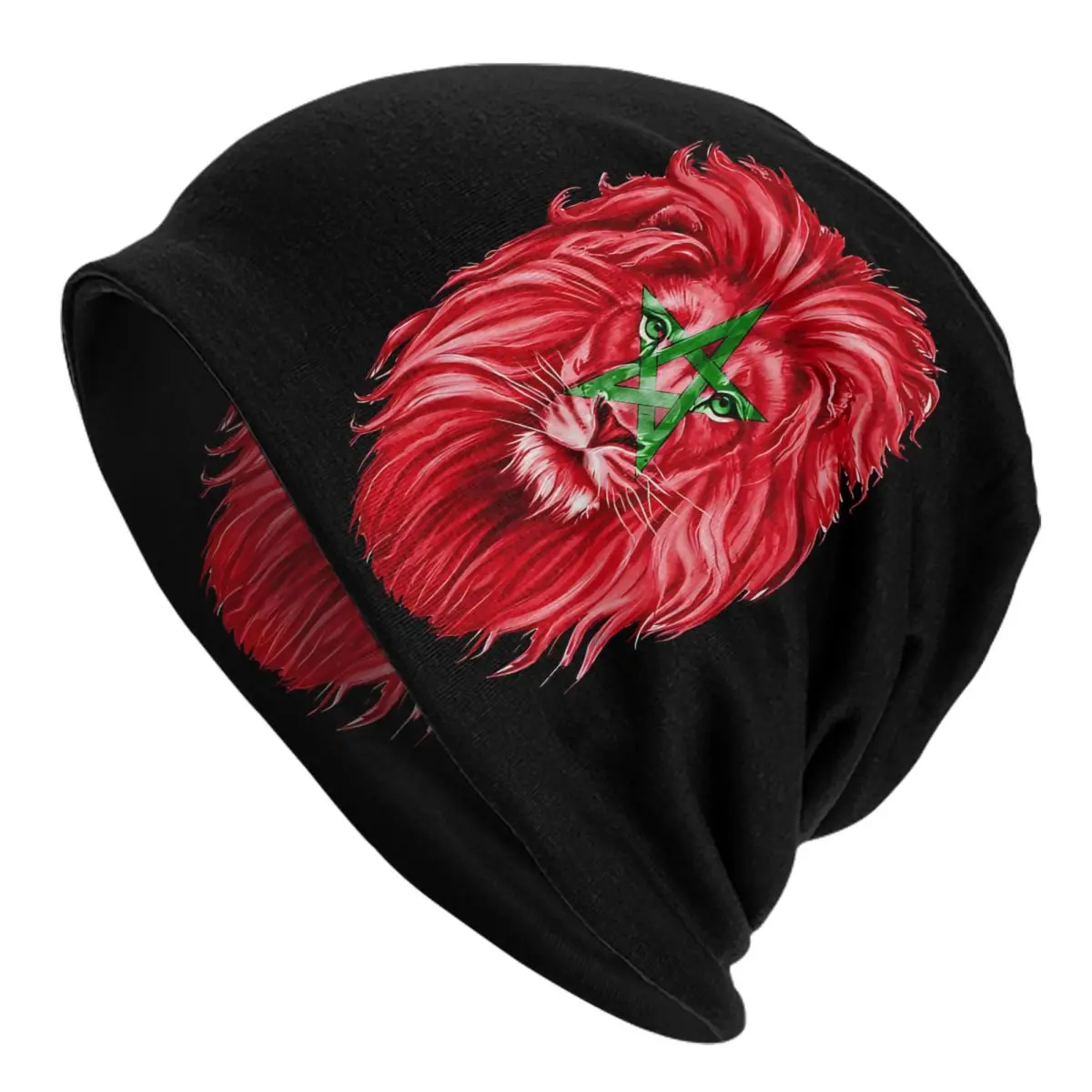 

Morocco Flag Outdoor Hats Lion King Thin Hat Bonnet Hipster Skullies Beanies Caps Men Women's Earmuffs