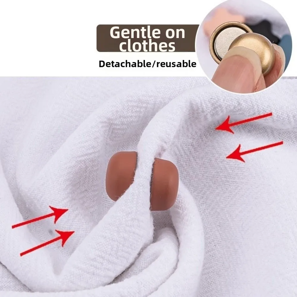 Magnetic Closure Magnetic Scarf Pins Flatback Style Plated Finish Magnetic Button Clasps Round Shape Magnetic Headscarf Pins