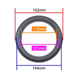 GHXAMP 6/6.5inch 152mm Speaker Accessories Foam Surround Side Edge 2PCS