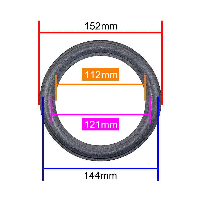 GHXAMP 6/6.5inch 152mm Speaker Accessories Foam Surround Side Edge 2PCS