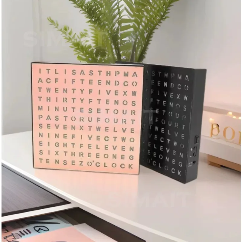 CP37L Unique Design German Word Clock, LED Text Display Digital Wall Clock