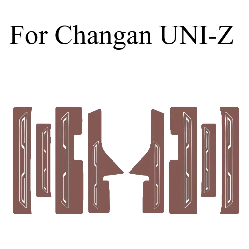 

Декоративные наклейки-накладки на задний порог из кожи для Changan UNI-Z, аксессуары для интерьера