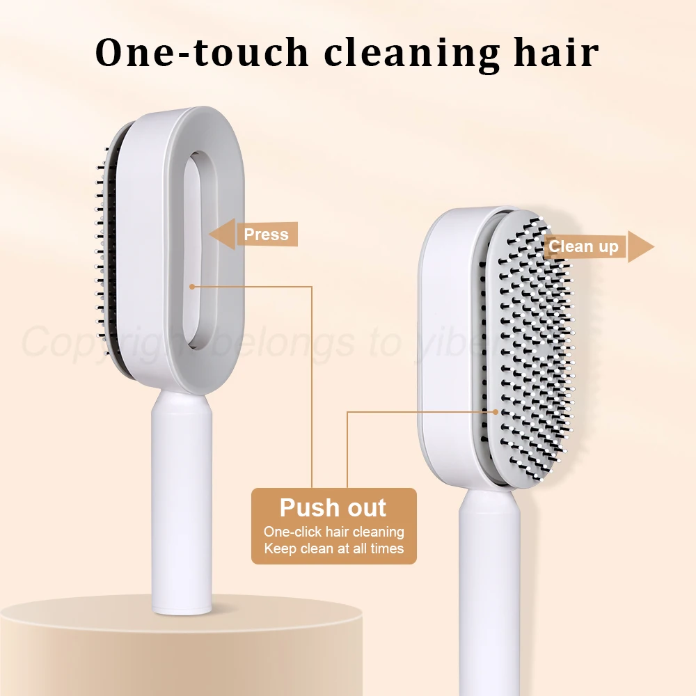 อัพเกรดกด-ประเภททําความสะอาดด้วยตนเองแปรงผม Air Cushion หวีสุภาพสตรี LongHair 3D Central ถุงลมนิรภัยหวีนวดในครัวเรือน Hairbrush