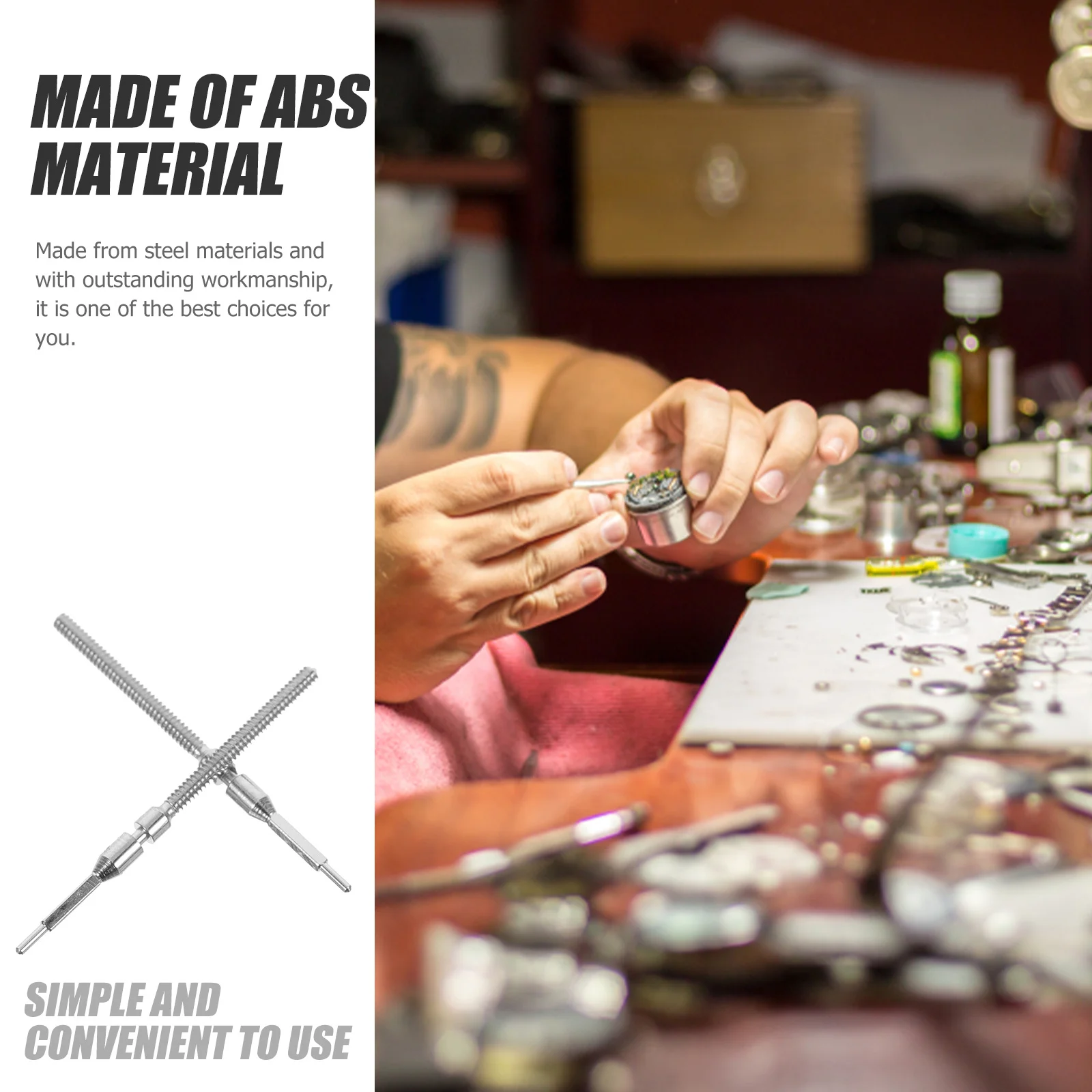 

10pcs Mechanical Movement Stems Steel Repair Tools Watchmaker Supplies Universal Watch Stems Replacement Parts Lightweight