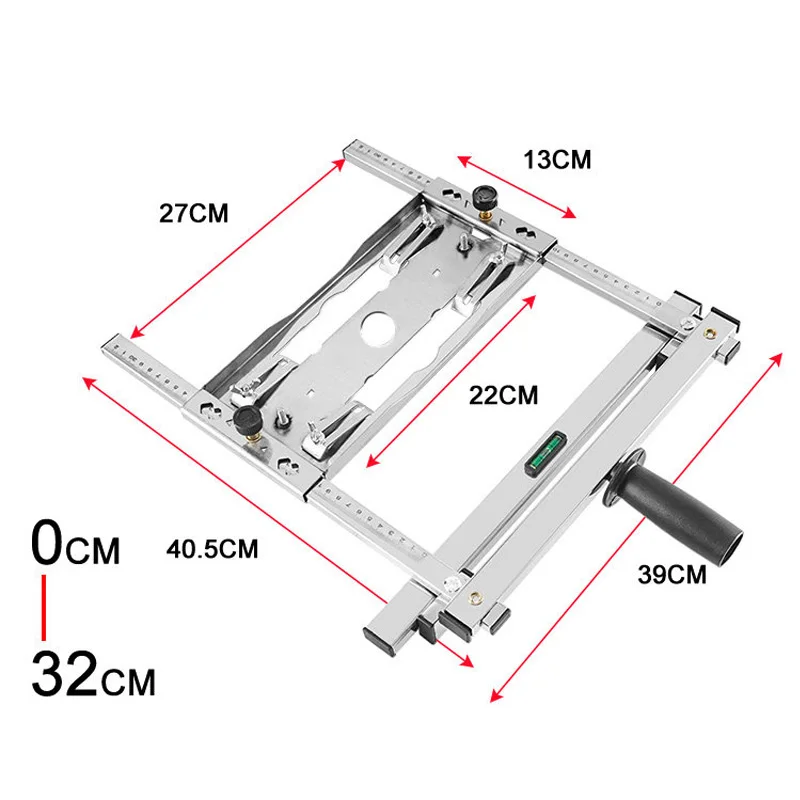 Marble cutting machine track base, woodworking small cutting machine base plate modification bracket, positioning support