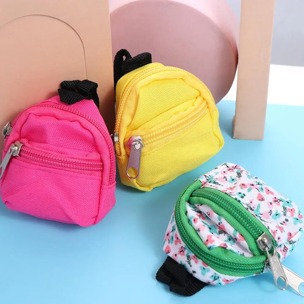 선물 인형 액세서리 지퍼가 달린 어린이 선물 1/6 BJD 배낭 BJD 인형 Schoolbag 소형 인형 가방 인형 배낭 인형 가방