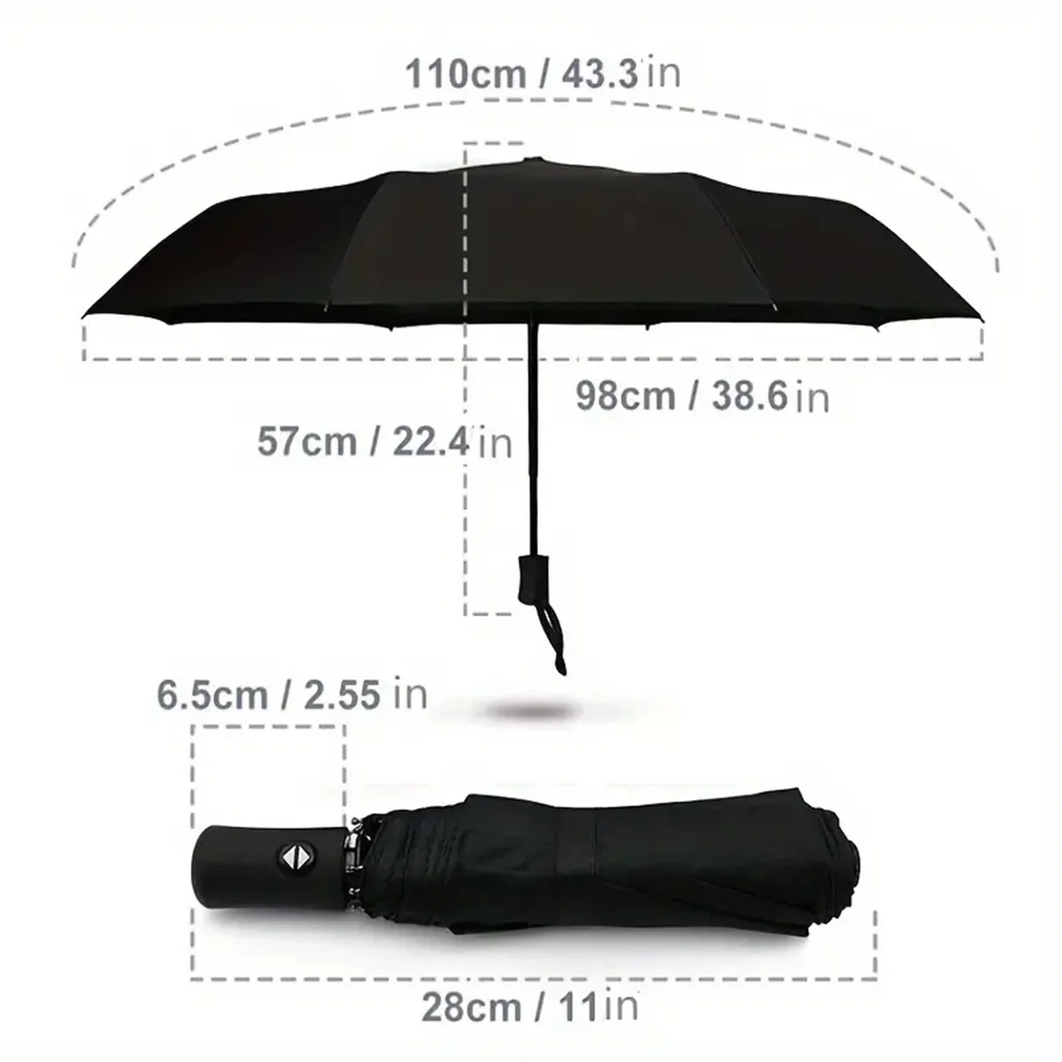 Automatischer Regenschirm mit Acht Speichen, Vinyl, für Sonne und Regen, Sonnenschirm und UV-Schutz, Automatisch Faltbar, Geschenk, Werbeartikel – Detail 2