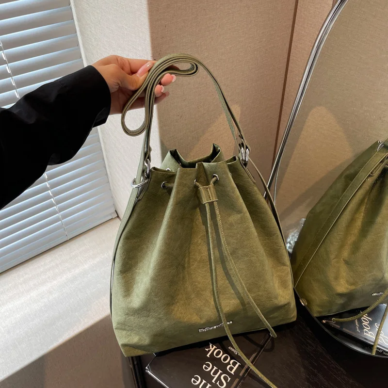 

​​High Quality Genuine Leather Backpack​​ 2025 New Large Capacity Bucket Bag for Women Fashion Shoulder Crossbody Tote Purse