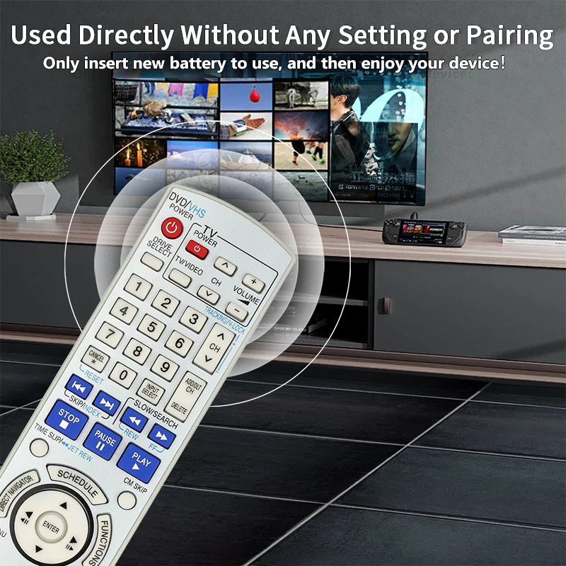 For EUR7659Y70 Panasonic-DVD-VCR-Recorder-Remote-Control-Replacement, For Panasonic DVD VCR Recorder DMRES25 DMRES25S DMRES35