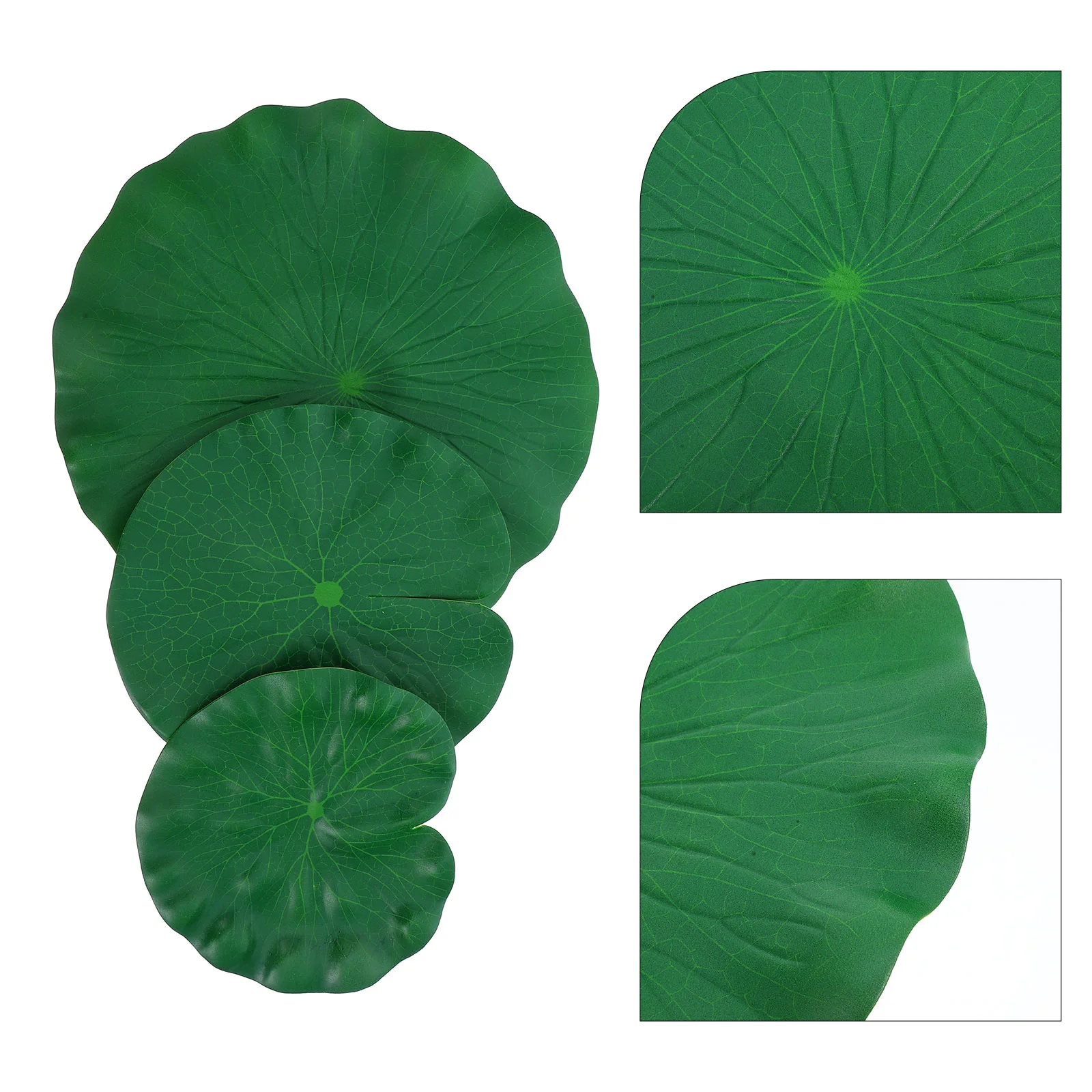 15 Pcs Simulated Lotus Leaf Floating Pond Decor Emulation Leaves Fountain False Photo Props Simulation Water Pool Plastic