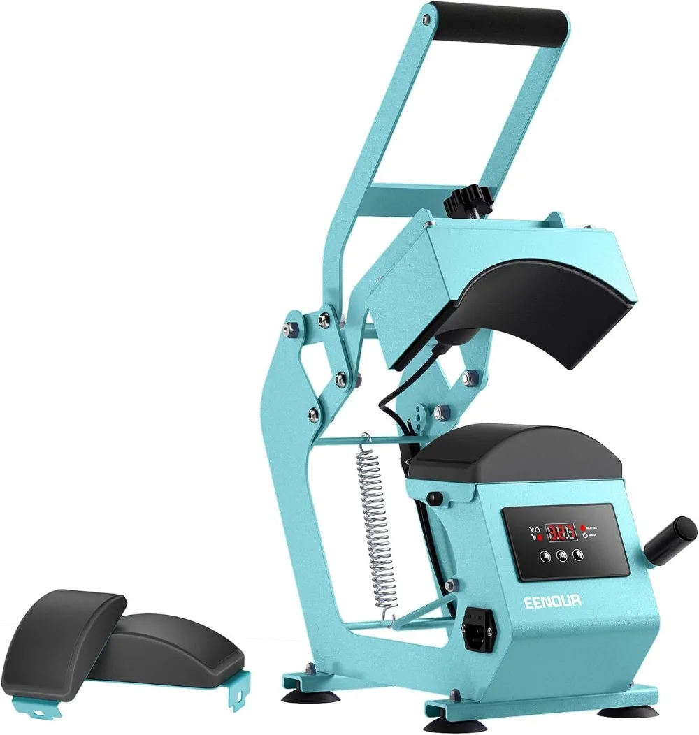 Pressa di calore per cappelli 2 in 1 con controllo digitale della temperatura e del timer, avviamento automatico per cappucci e HTV