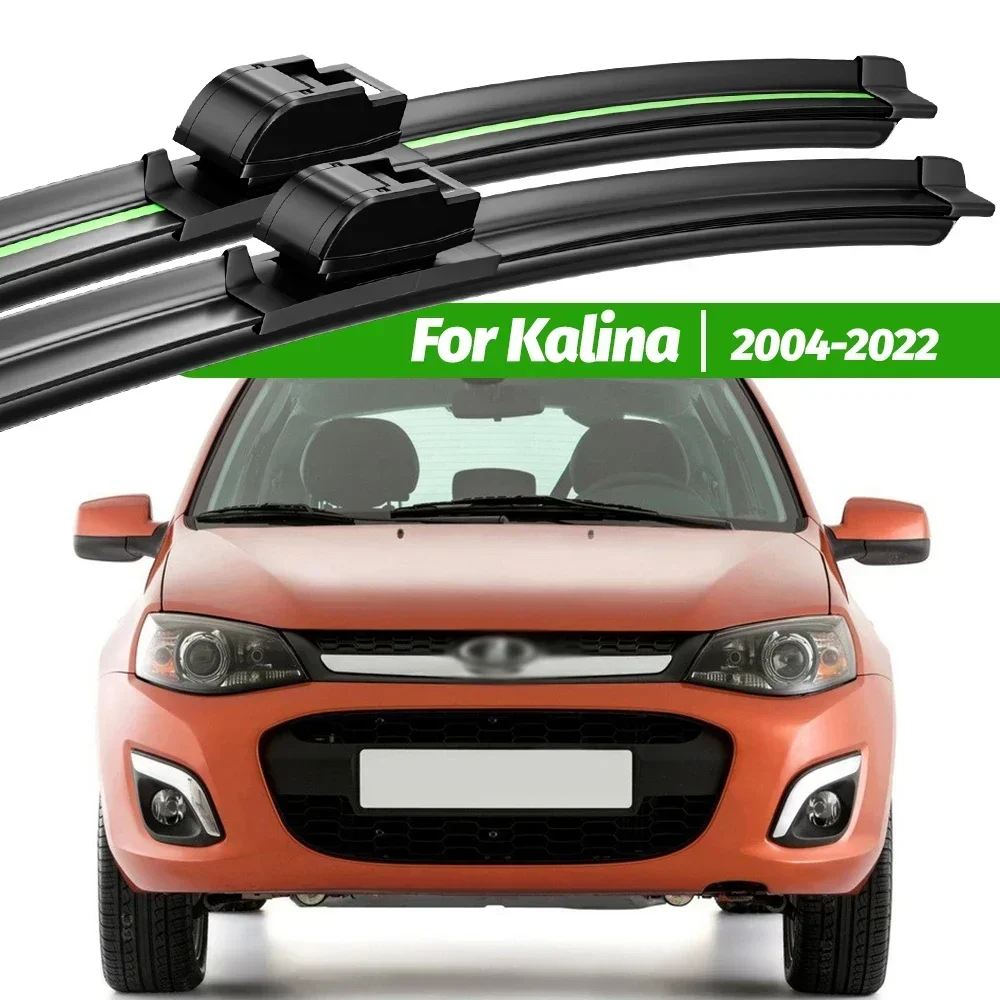 

For Lada Kalina 2004-2022 2pcs Front Windshield Wiper Blades 2005 2008 2010 2014 2016 2019 2021 Windscreen Window Accessories